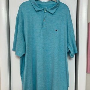 Vineyard Vines Performance Men's Aqua Polo Shirt